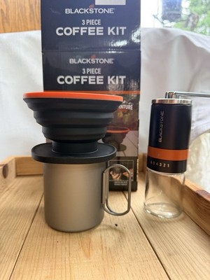 BlackStone 3 Piece Adventure Ready Coffee Kit Brand Camping Grinder/Filter NEW