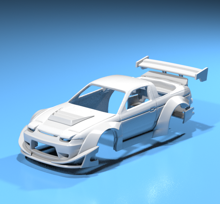 Rocket Bunny Style Wide Body Kit for Hot Wheels Nissan 180SX