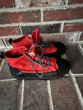 Hunter KIDS DIPPED BOOTS Canvas HIGH TOP SNEAKERS Red Size 5