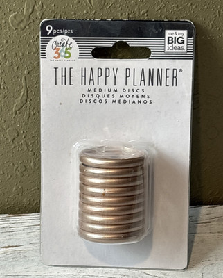 The Happy Planner Expander Rings Discs Gold HEARTS 1.75  New Package Of 9