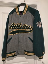 Vintage 90s Starter Oakland Athletics A  s MLB Wool Varsity Bomber Jacket XL