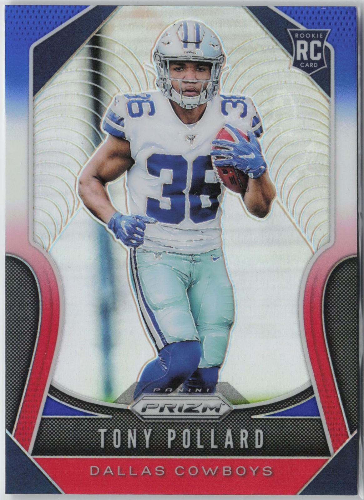 2019 Panini Prizm #339 Tony Pollard Red White and Blue