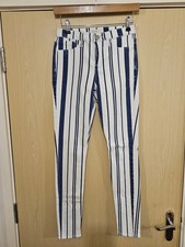 River Island Molly Stretch Striped Skinny Jeans Size 10
