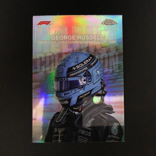 2024 Topps Chrome Formula 1 F1 Helmet Collection George Russell Refractor
