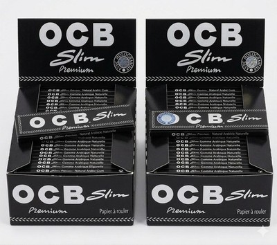 OCB Slim King Size Premium Blättchen mit Kakerlaken - Schwarz 2 Boxen / 32 Stück
