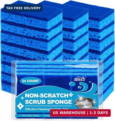 HOMEXCEL Sponges Kitchen 24 Pack, Non Scratch Scrub Dish Sponge for Dishes | Dua