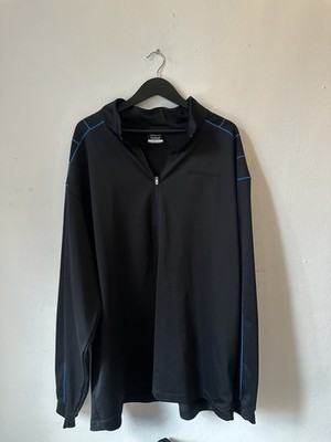 Nike Golf Dri-Fit 1/4 Zip Pullover 4XL Black Blue Long Sleeve Sherwin Williams
