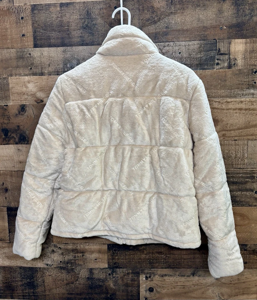 Tommy Hilfiger женщин плюшевая куртка кремовый цвет размер средний новый с Ярлыками - Изображение 2 из 4