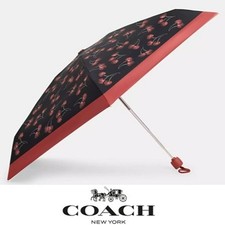 NWT    Coach Uv Protection Mini Umbrella With Cherry Print