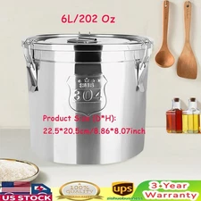 Food Storage Container Stainless Steel Airtight Canister Kitchen LARGE CAPACIT