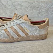 Adidas Munchen Trainers UK 9.5 2022 Release Good Condition Gum Sole  beige 