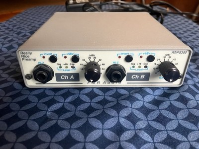 FMR Audio RNP8380 2-Channel Microphone Preamp Invert Phantom Hi-Z Gain XLR TRS