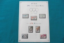 TOGO JEUX OLYMPIQUES SQUAW VALLEY et ROME 1960  LOT de 7 TIMBRES NEUFS