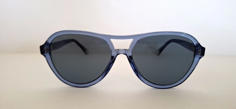 CHANEL CH5552U Pilot Blue Lenses Blue Acetate Frame Sunglasses - Image 3 of 4