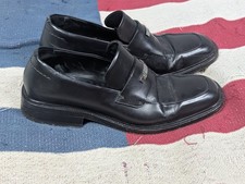 Gucci Florence Loafers Shoes Mens 42 E Black Leather Slip On Classic