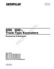 Caterpillar Cat 325C 325C L Track Type Excavator Parts Catalog Manual