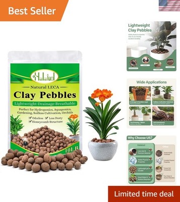 10LB Leca Clay Pebbles for Plants 4mm-16mm Clay Balls 100% Natural Hydroton  L... | eBay