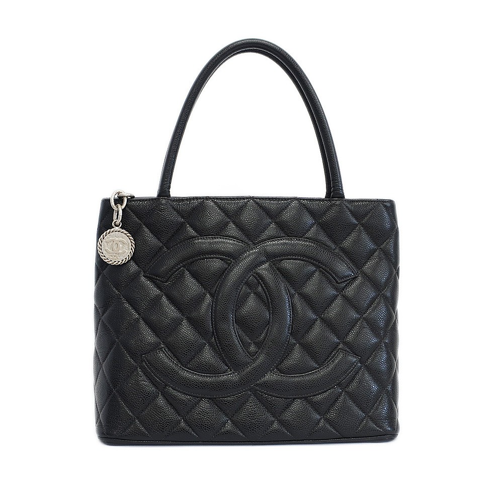 Chanel Coco Mark Silver Hardware Tote Bag 816626