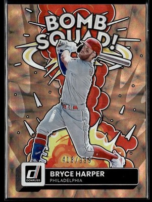 2022 Donruss Bomb Squad Bryce Harper 418/999 Philadelphia Phillies #BS-9