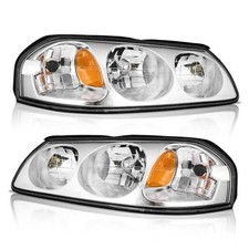 Headlights OE Replacement 1-Clear Lens I Chrome Housing I Amber Reflector