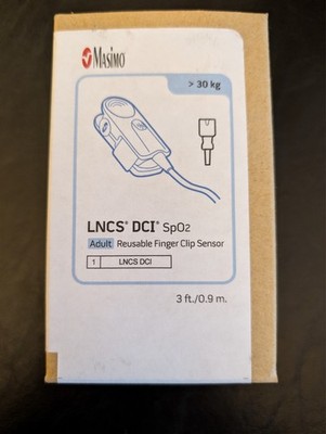 Masimo 1863 LNCS DCI  Adult SpO2 Finger Clip Sensor. New in Original Box