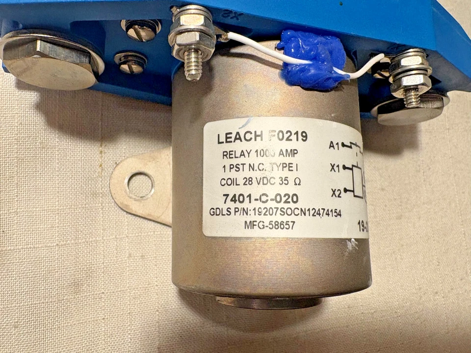 Leach International F0219 Relay NSN 5895-01-524-7571 12474153, 7401-C-010 - Image 2 of 4