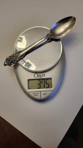 GRAND BAROQUE Wallace Sterling Silver Serving Spoon 8 3/4 in