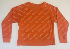 Champion Authentic Athleticwear Peach Pink Logo Print All Over Large Sweatshirt