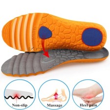 Sport Insoles PU Deodorant Shock Absorption Soft Running Mesh Basketball Unisex