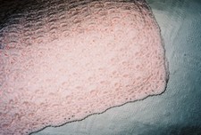 Hand crocheted 48" x 36" FLUFFY, Acrylic Baby Afghan, new, USA