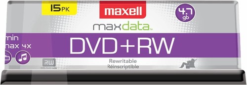 4.7 GB DVD+RW Discs - 15 Pack on Spindle, Rewrite 1,000 Times for Versatility - Picture 5 of 8