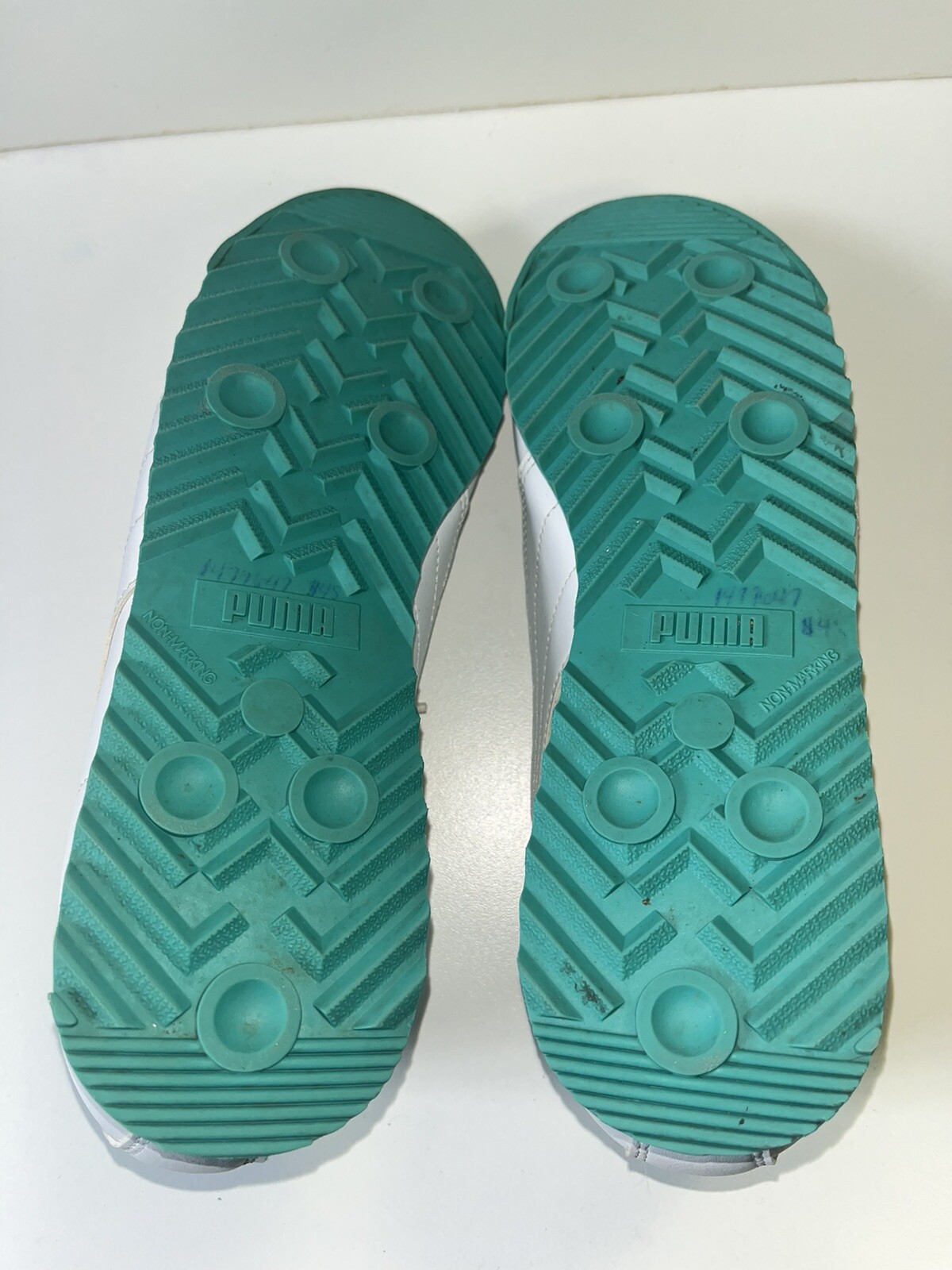 Size 7.5 - PUMA Roma Basic Plus White Turquoise 3… - image 5