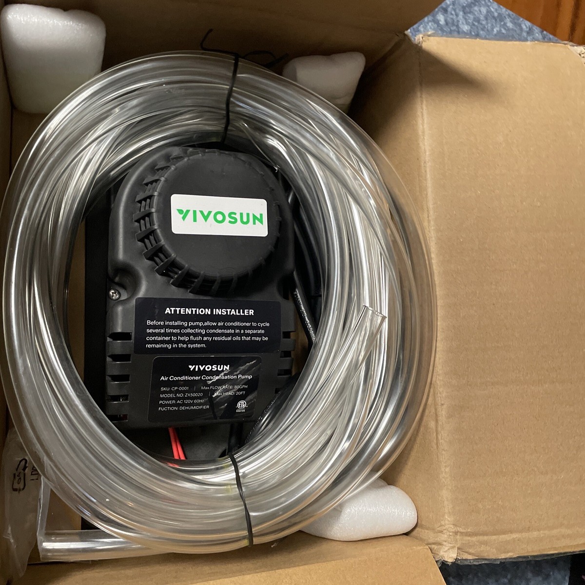 Little Giant Condensate Pump Automatic Condensation Pump 95 GPH - HVAC ...