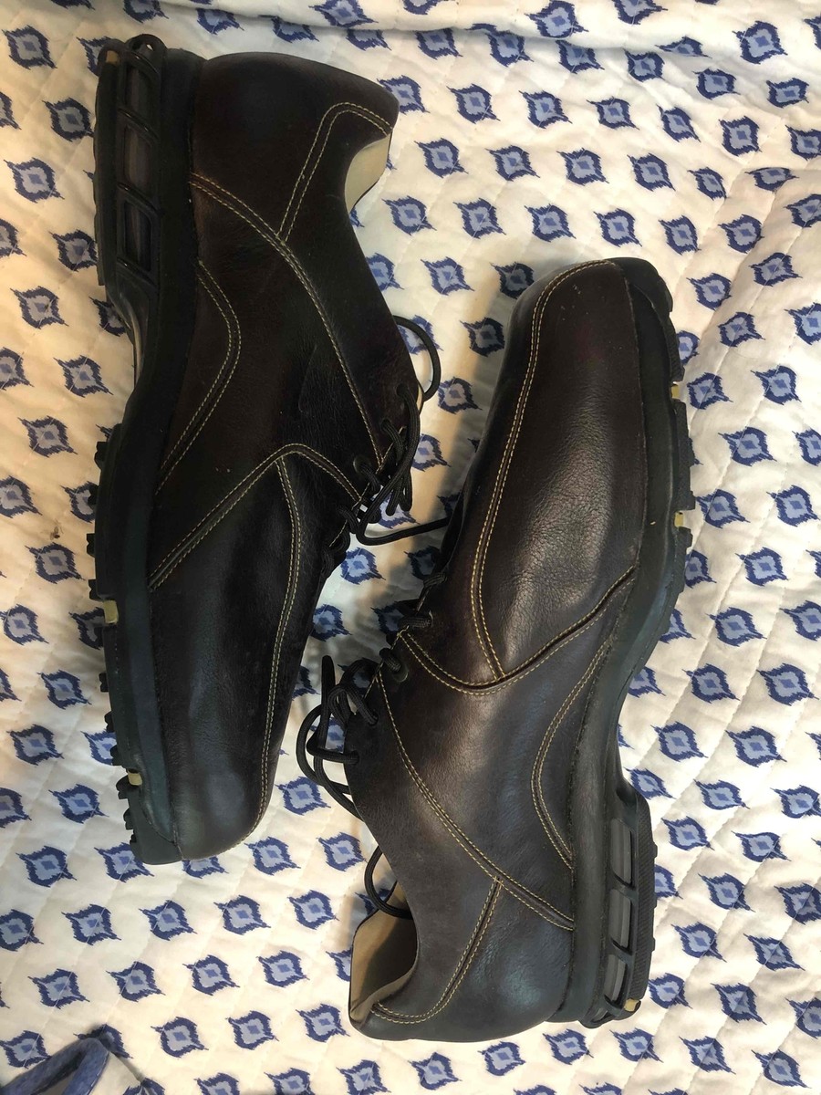 Nike Dark Brown Leather  Lace Up T@C Traction Golf Shoes zoom air Mens Size 11W s-l400.jpg main image 2