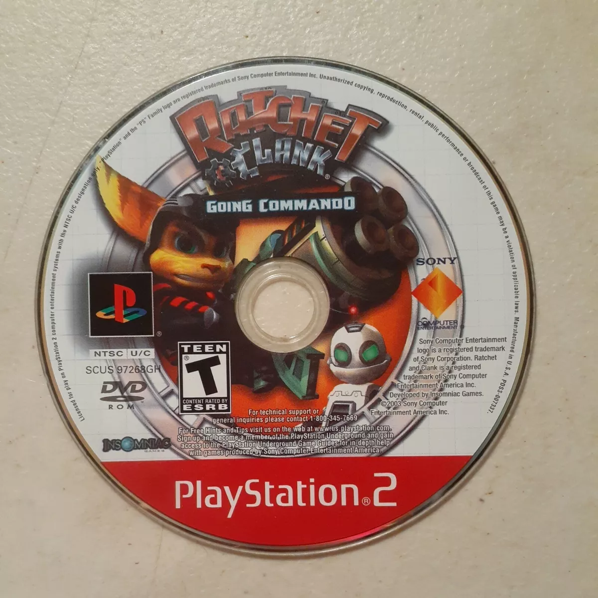 Ratchet & Clank: Going Commando Playstation 2 PS2 Disc Only