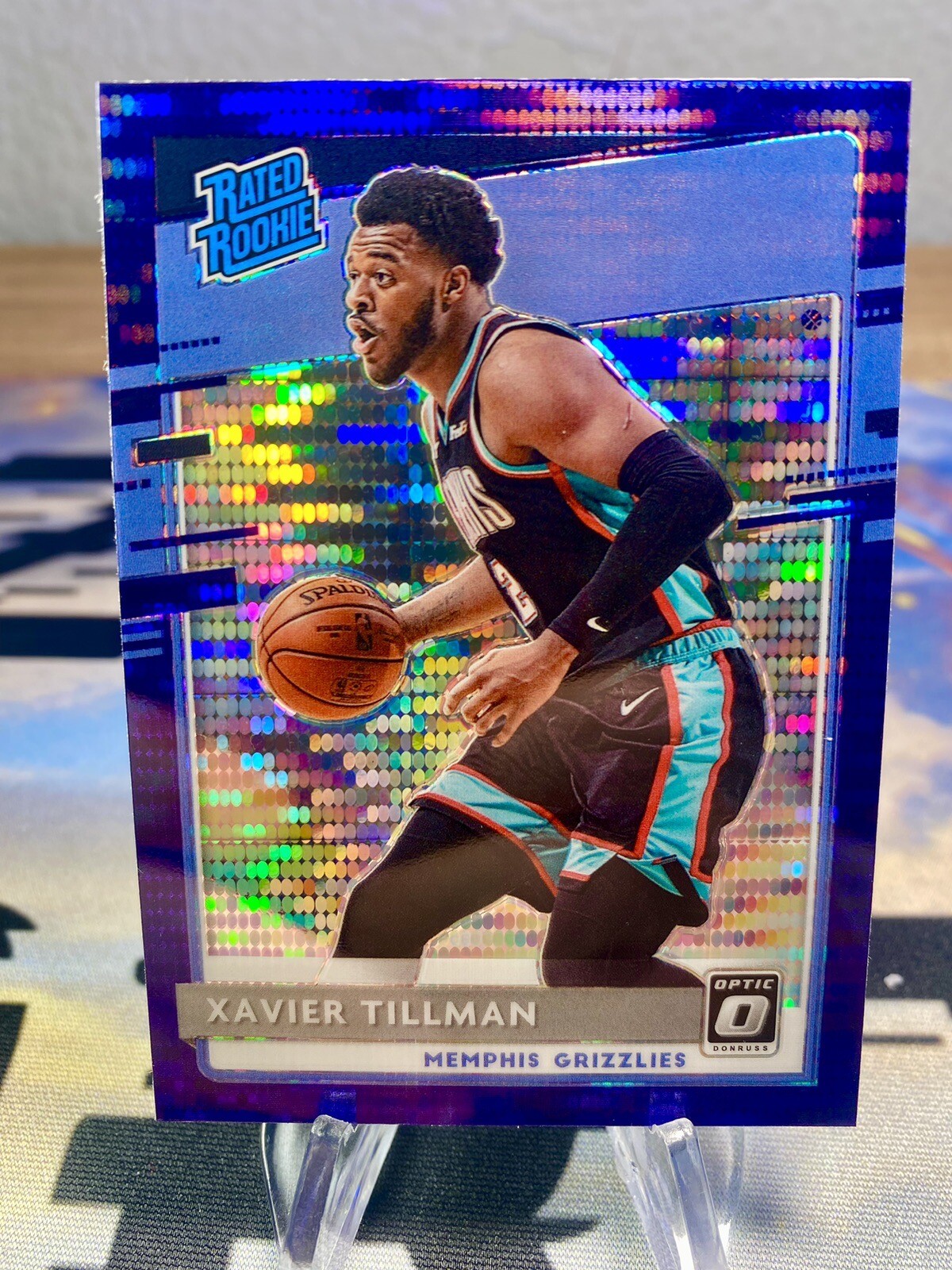 2020-21 Xavier Tillman Panini Optic Purple Pulsar Prizm Rated Rookie #185