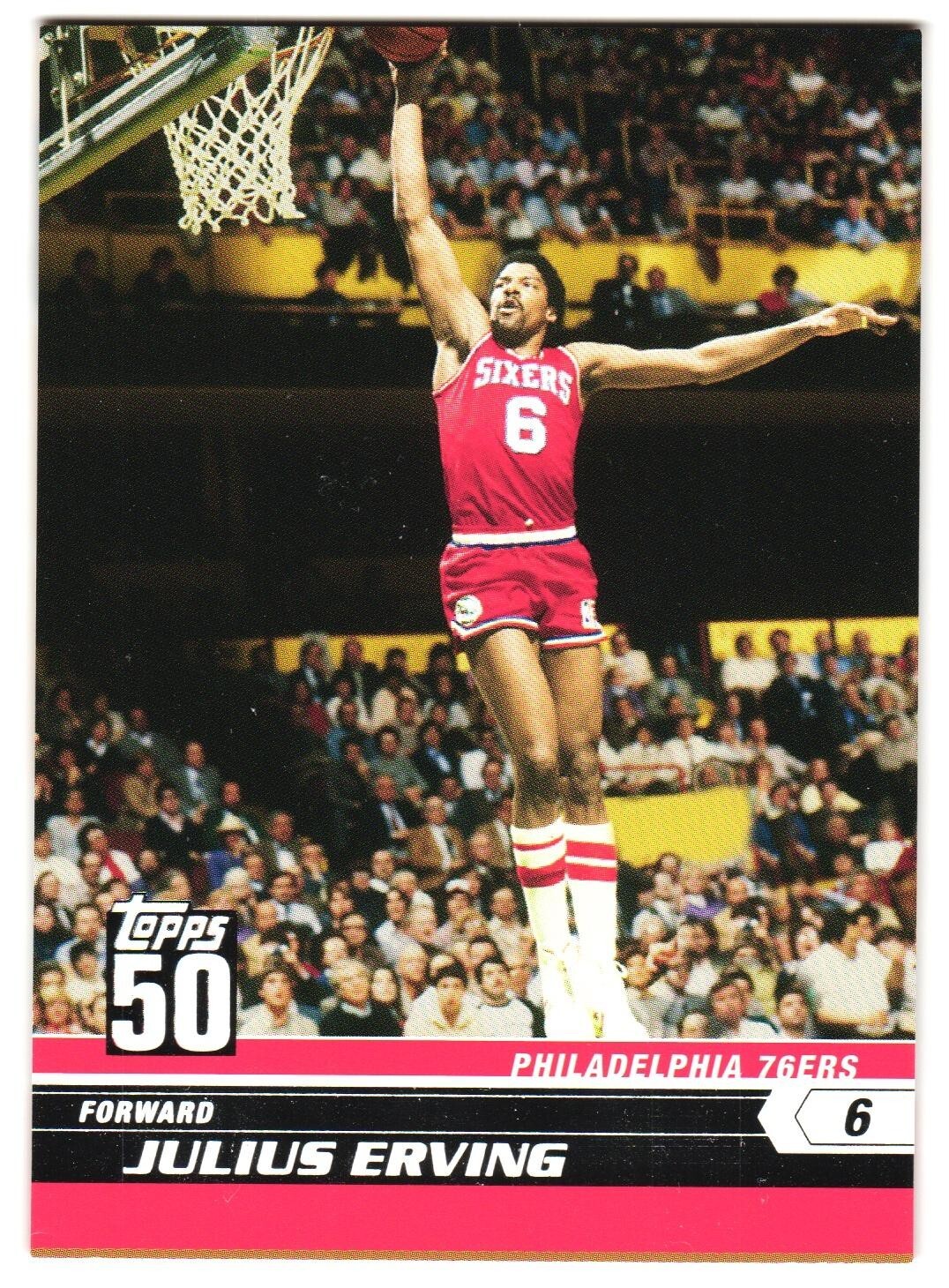 Julius Erving 2007 Topps NBA Basketball 50th Anniversary Card # 49