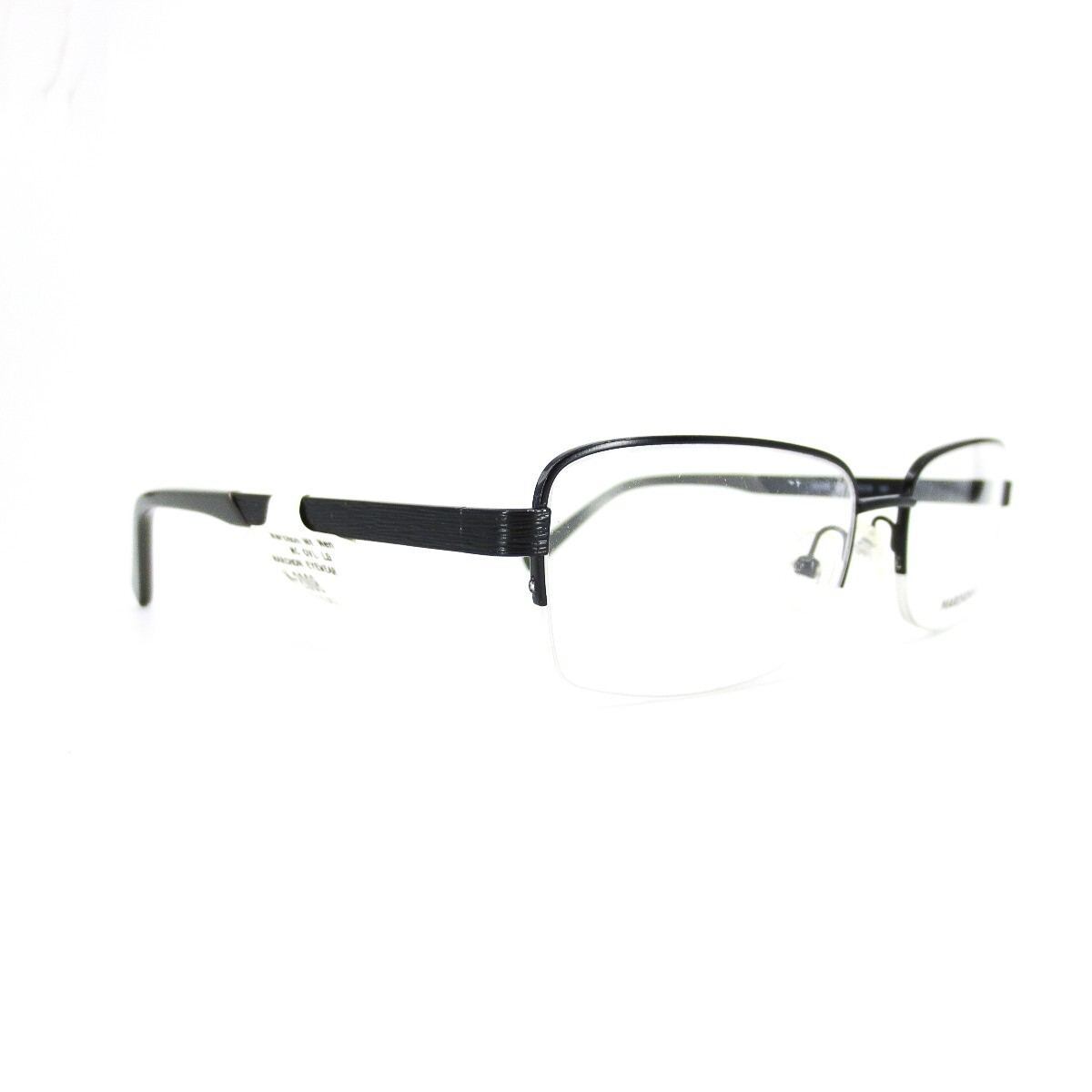Marchon NYC Eyeglasses Frames M-2008 001 Black metal half  display picture 3