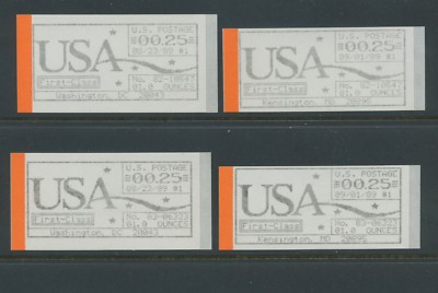 CVP1, CVP6, CVP11 & CVP16 Computer Vended Postage Stamp Set of 4 Stamps!!