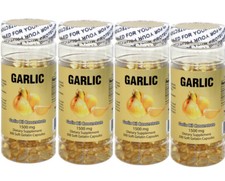 4 x Garlic Oil, 1500 mg,1200 Capsules Free shipping