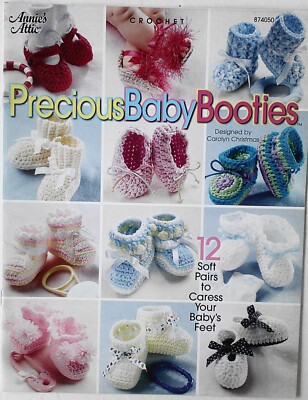Annie's Attic Precious Baby Booties 12 Design Carolyn Christmas
