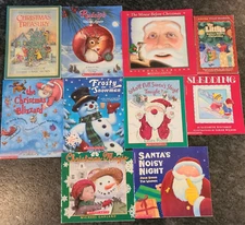 Kids Christmas Books Frosty the Snowman Rudolph Santa Littles Book Treasury Lot