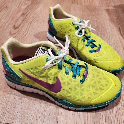 Nike Women's Size Free Fit Free Lime Green Running Shoes Sneakers  Sports