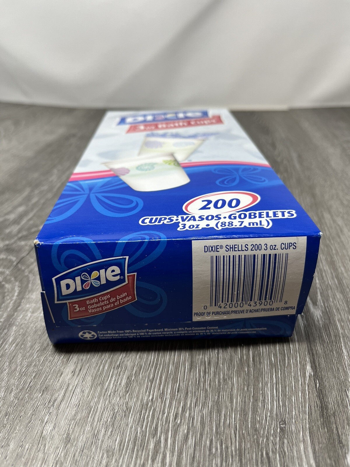 DIXIE CUPS 200 Count Seashells Design Bathroom Bath Cups 3 Oz