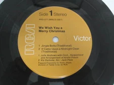 WE WISH YOU A MERRY CHRISTMAS Jingle Bells JOY TO THE WORLD - RCA RECORD 45 NM