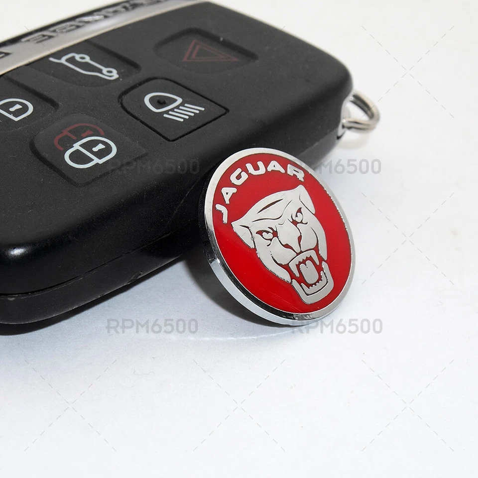 Jaguar XJ XE XF F-Pace Wiper Switch Decoration Button Emblem Sticker Badge Red - Image 4 of 4