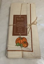 Sur la Table Embroidered Pumpkin Thanksgiving...