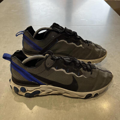 Nike React Element 55 Herren UK 10,5 Grau Running
