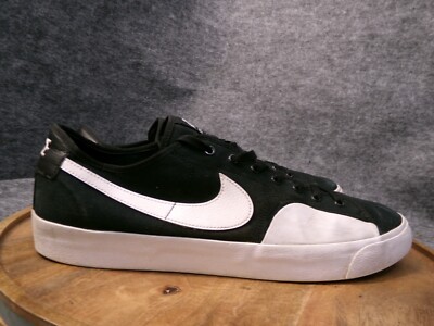 Nike Mens Blazer Court SB Skate Shoes Black/White Canvas Size 14 US CV1658-002