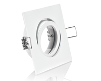 6X Led Einbaustrahler 4-Eckig Weiß Schwenkbar Klickverschluss GU10 GU5.3
